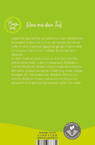 Buchcover und Innenansicht für das Buch: Burnout