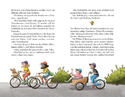 Buchcover und Innenansicht für das Buch: Die wilden Pfifferlinge - Schildkrötenalarm