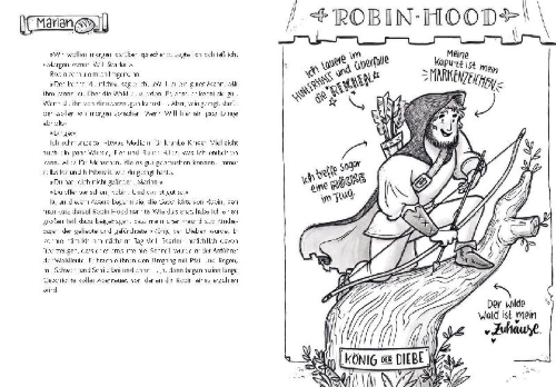 Buchcover und Innenansicht für das Buch: Ich, Merlin, und die furchtlosen Ritter