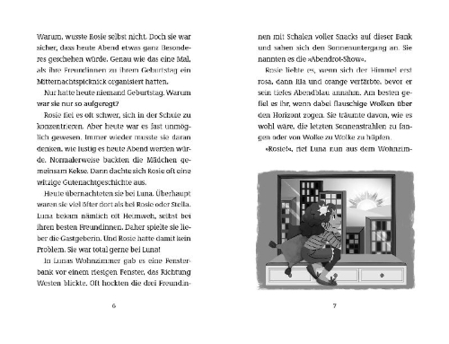 Buchcover und Innenansicht für das Buch: Dragon Girls - Rosie, der Zwielichtdrache