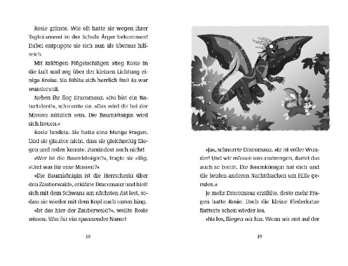 Buchcover und Innenansicht für das Buch: Dragon Girls - Rosie, der Zwielichtdrache