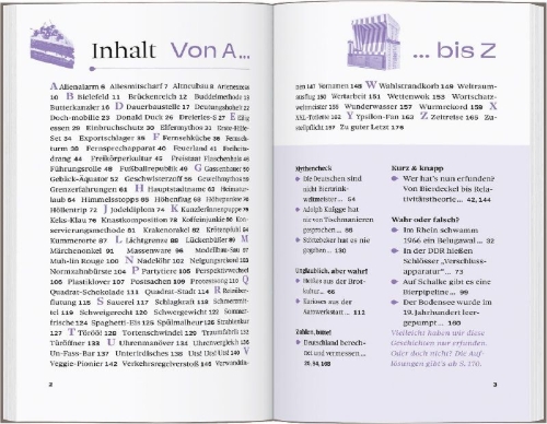 Buchcover und Innenansicht für das Buch: DUMONTs Unnützes Reisewissen Deutschland