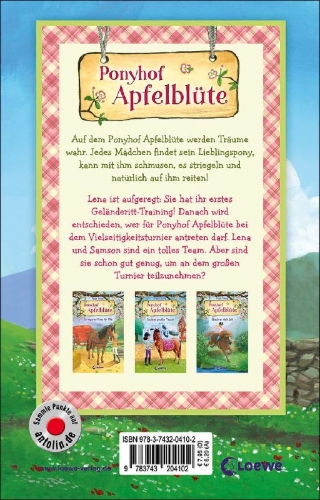 Buchcover und Innenansicht für das Buch: Ponyhof Apfelblüte (Band 17) - Hör auf dein Herz, Lotte