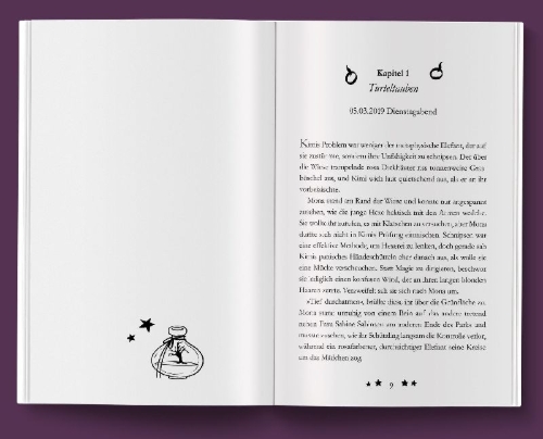 Buchcover und Innenansicht für das Buch: Mona - Zwischen Himmel und Hölle