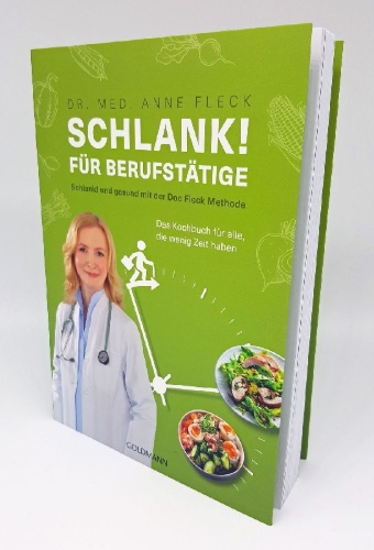 Buchcover und Innenansicht für das Buch: Schlank! für Berufstätige