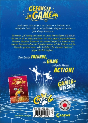 Buchcover und Innenansicht für das Buch: Trapped in a Video Game - The Invisible Invasion