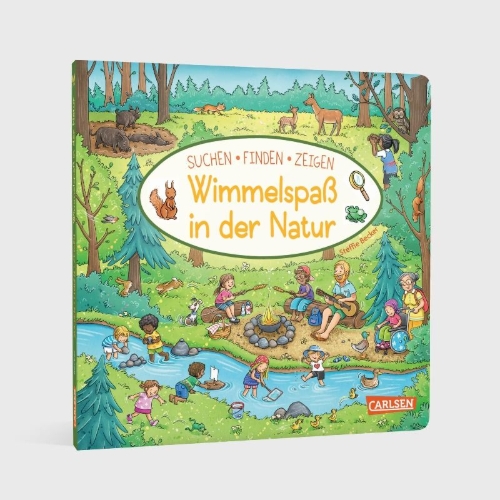 Buchcover und Innenansicht für das Buch: Wimmelspaß in der Natur