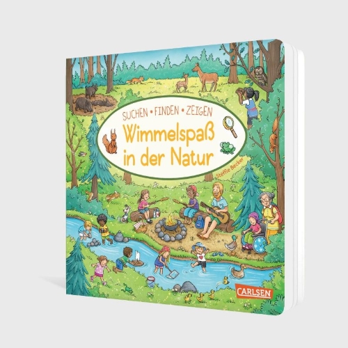 Buchcover und Innenansicht für das Buch: Wimmelspaß in der Natur