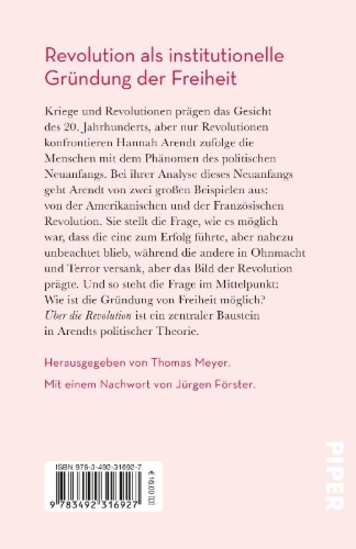 Buchcover und Innenansicht für das Buch: Über die Revolution