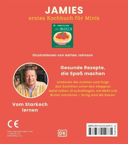 Buchcover und Innenansicht für das Buch: Jamies erstes Kochbuch für Minis. Back mit mir! Kekse