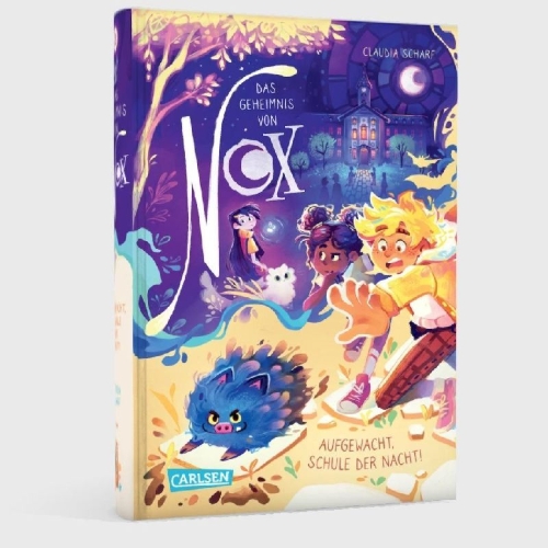 Buchcover und Innenansicht für das Buch: Das Geheimnis von Nox 2: Aufgewacht, Schule der Nacht!