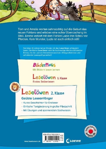 Buchcover und Innenansicht für das Buch: Leselöwen 2. Klasse - Fohlengeschichten