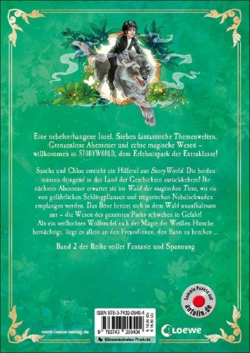 Buchcover und Innenansicht für das Buch: StoryWorld (Band 2) - Im Wald der Silberwölfe