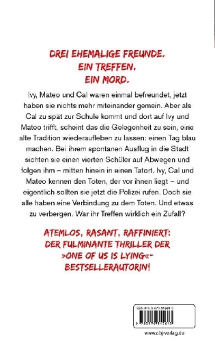 Buchcover und Innenansicht für das Buch: You will be the death of me
