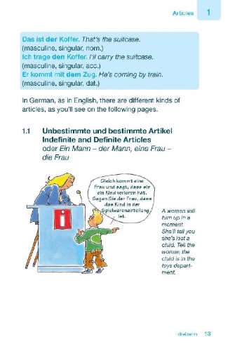 Buchcover und Innenansicht für das Buch: Langenscheidt German Grammar In A Nutshell