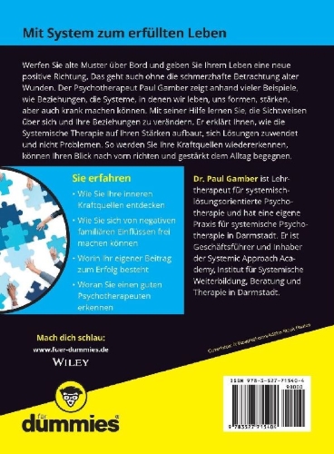 Buchcover und Innenansicht für das Buch: Systemische Therapie für Dummies