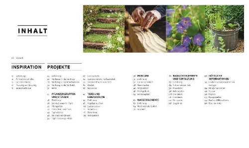 Buchcover und Innenansicht für das Buch: DIY im Garten