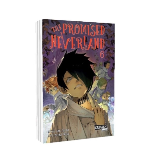Buchcover und Innenansicht für das Buch: Yakusoku no Neverland