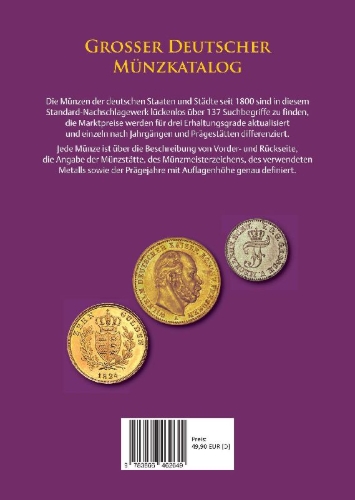 Buchcover und Innenansicht für das Buch: Großer deutscher Münzkatalog