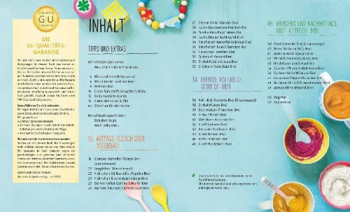 Buchcover und Innenansicht für das Buch: Mix & Fertig Babybrei