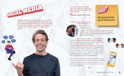 Buchcover und Innenansicht für das Buch: Checker Tobi - Der große Digital-Check: Smartphone, Internet, Social Media - Das check ich für euch!