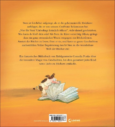Buchcover und Innenansicht für das Buch: Der Bücherfresser