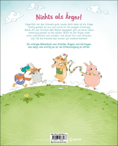 Buchcover und Innenansicht für das Buch: Voll gemein, sagt das Schwein