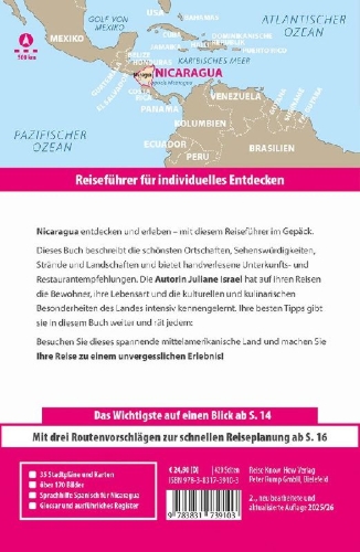 Buchcover und Innenansicht für das Buch: Reise Know-How Reiseführer Nicaragua