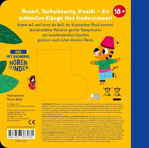 Buchcover und Innenansicht für das Buch: Les Musiques classiques