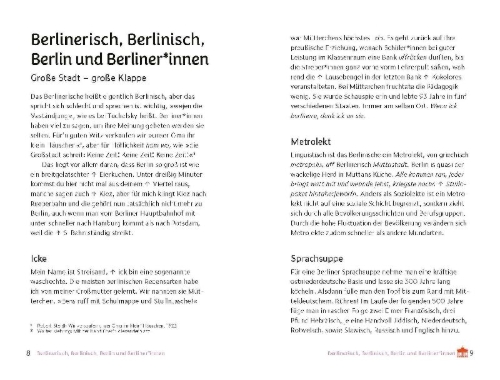 Buchcover und Innenansicht für das Buch: Berlinerisch