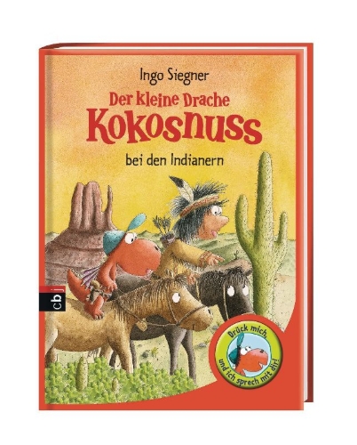 Buchcover und Innenansicht für das Buch: Der kleine Drache Kokosnuss bei den Indianern