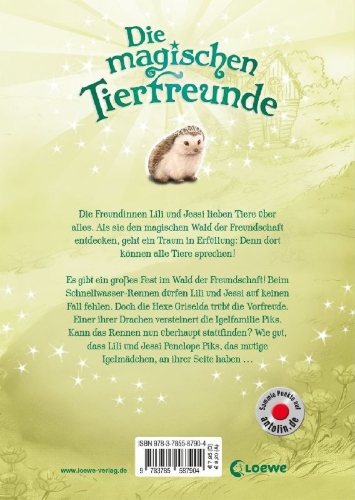 Buchcover und Innenansicht für das Buch: Die magischen Tierfreunde - Die furchtlose Penelope Piks