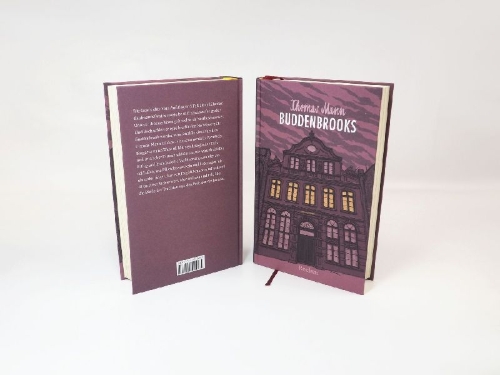 Buchcover und Innenansicht für das Buch: Buddenbrooks. Verfall einer Familie