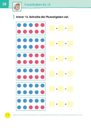 Buchcover und Innenansicht für das Buch: Übungsheft Mathematik - 1. Klasse