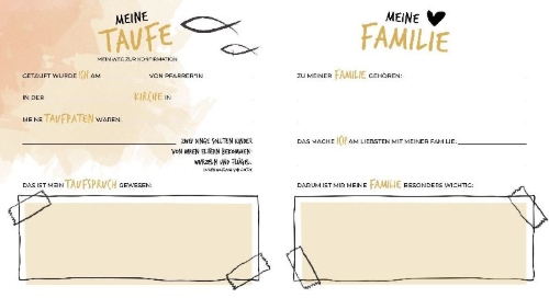 Buchcover und Innenansicht für das Buch: Meine Konfirmation - Erinnerungsalbum