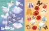 Buchcover und Innenansicht für das Buch: Meine glitzernden Anziehpuppen-Stickerbücher mini: Magische Welten