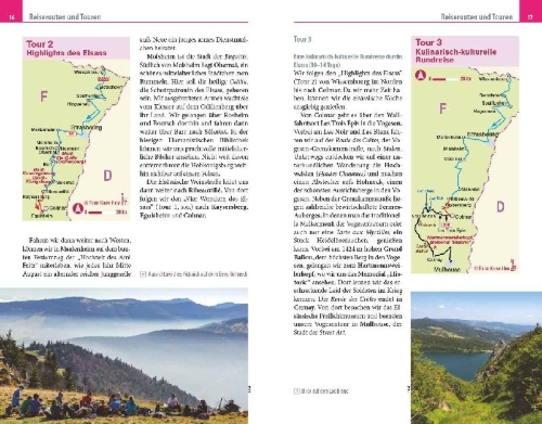 Buchcover und Innenansicht für das Buch: Reise Know-How Reiseführer Elsass und Vogesen