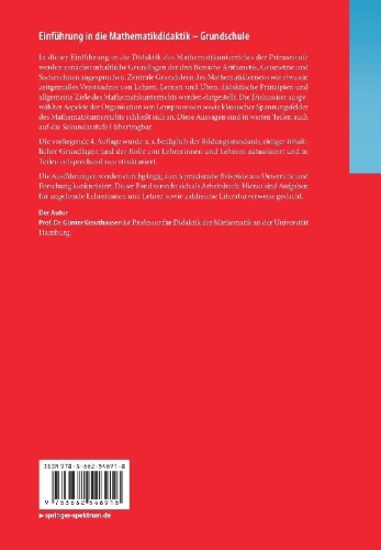 Buchcover und Innenansicht für das Buch: Einführung in die Mathematikdidaktik - Grundschule