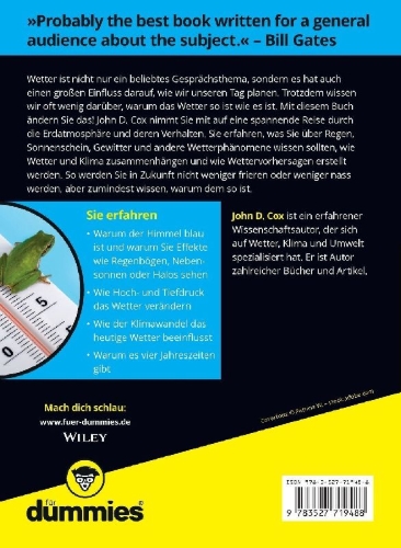 Buchcover und Innenansicht für das Buch: Wetter für Dummies