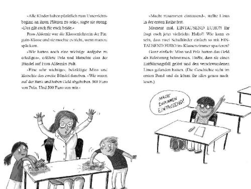 Buchcover und Innenansicht für das Buch: Die Schurkenschnapp-AG räumt ab