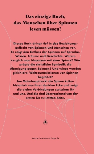 Buchcover und Innenansicht für das Buch: Von Spinnen und Menschen
