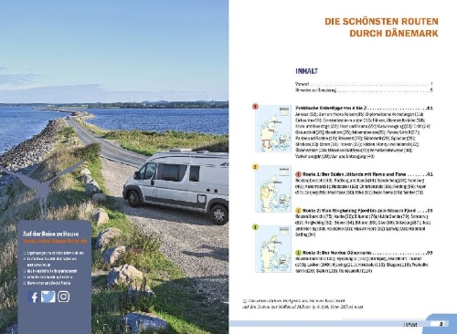 Buchcover und Innenansicht für das Buch: Reise Know-How Wohnmobil-Tourguide Dänemark