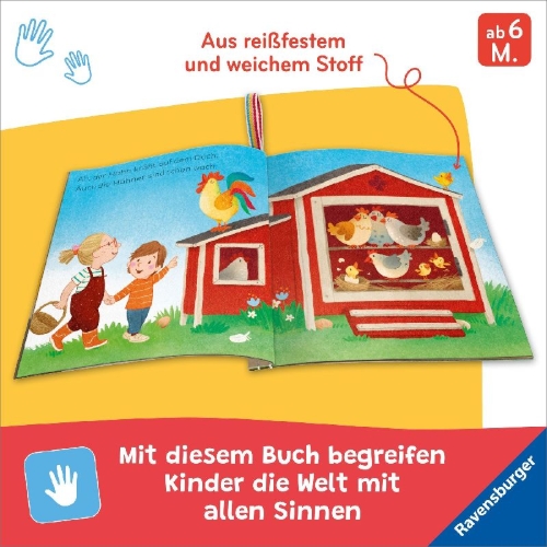 Buchcover und Innenansicht für das Buch: Mein Knuddel-Knautsch-Buch: Mein Bauernhof