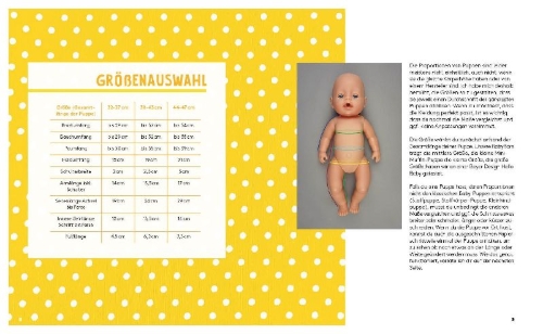 Buchcover und Innenansicht für das Buch: Hej. Minimode - Süße Puppenkleidung nähen