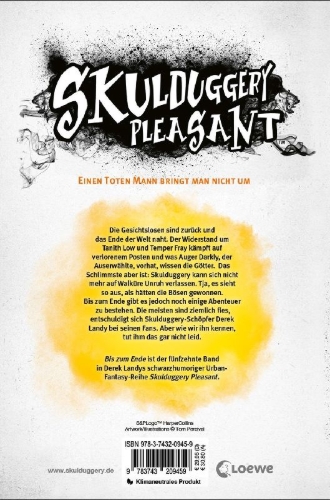Buchcover und Innenansicht für das Buch: Landy, Skulduggery Pleasant 15