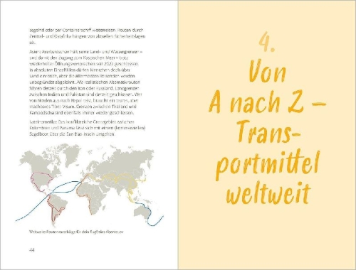 Buchcover und Innenansicht für das Buch: Ohne Flugzeug in die Ferne
