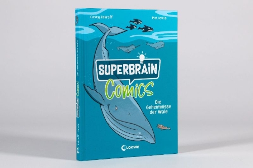 Buchcover und Innenansicht für das Buch: Superbrain-Comics - Die Geheimnisse der Wale