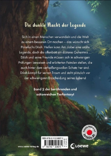 Buchcover und Innenansicht für das Buch: White Fox in the forest / White Fox and the Collar of Reincarnation