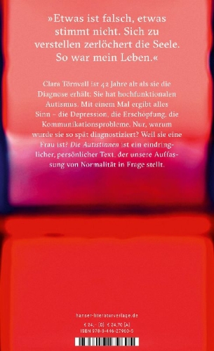 Buchcover und Innenansicht für das Buch: Autisterna - om kvinnor på spektrat