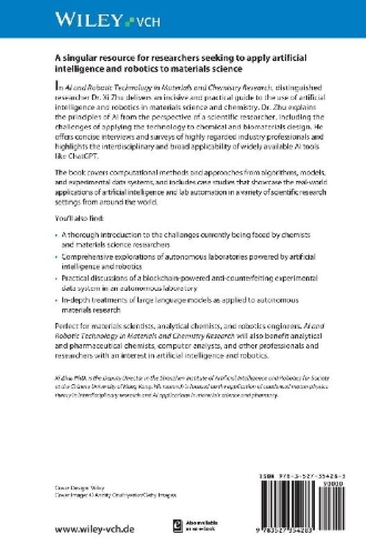 Buchcover und Innenansicht für das Buch: AI and Robotic Technology in Materials and Chemistry Research